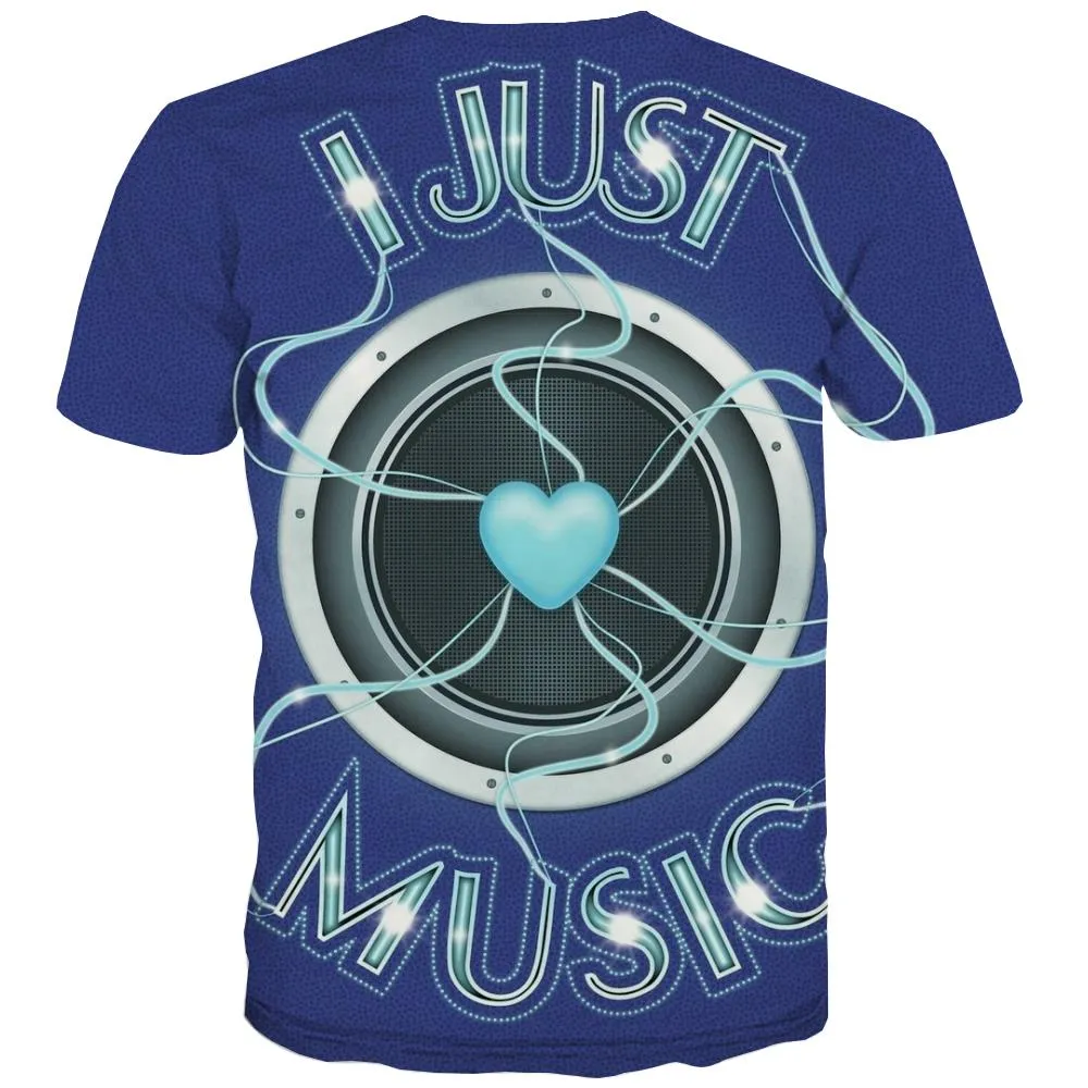 Music T-shirt Men Instrument Tshirts Cool Retro Tshirts Casual Electronic Tshirts Novelty