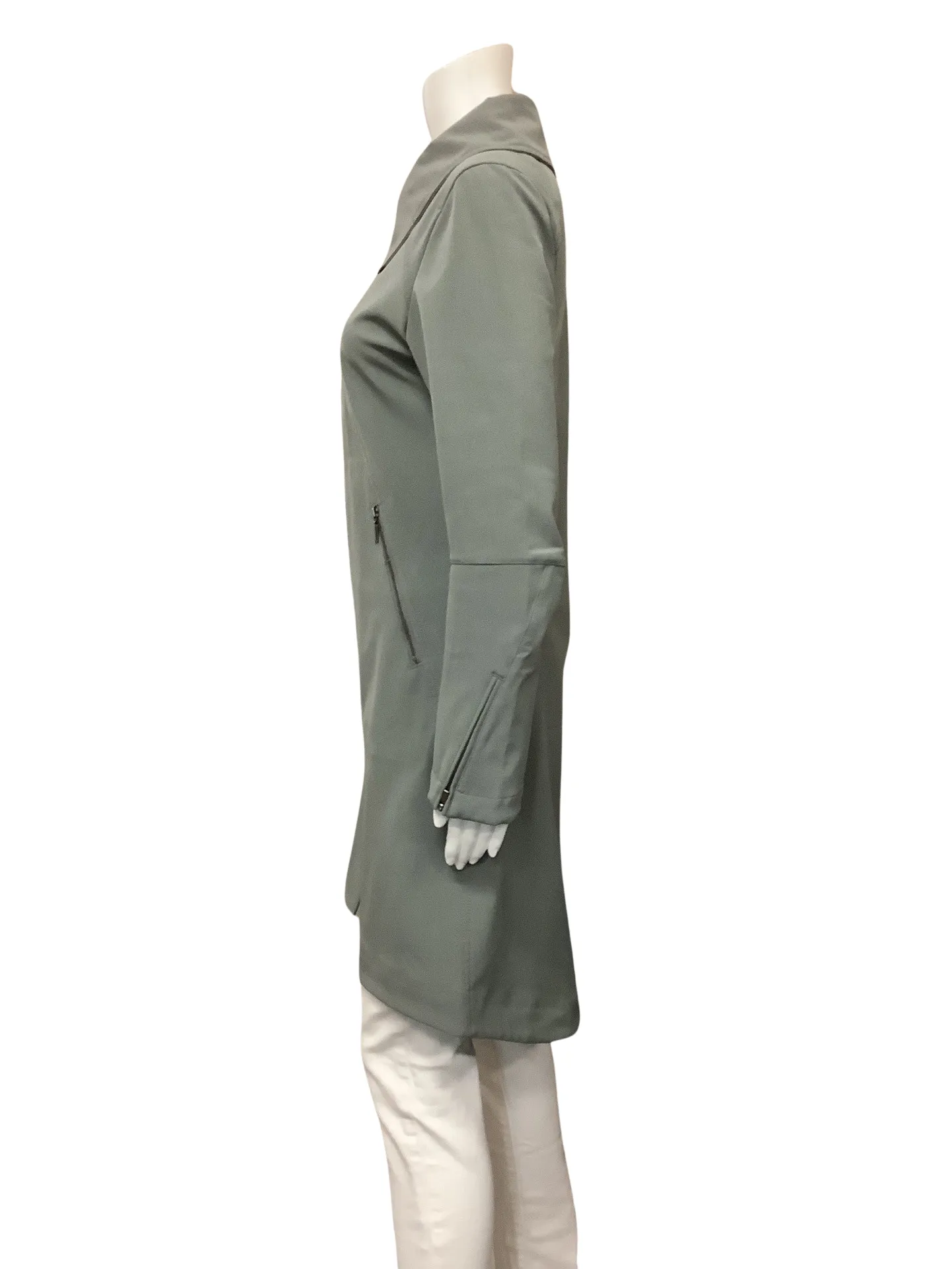 Nau Women's Trench Coat Grey Shroud Of Purrin Size: XS