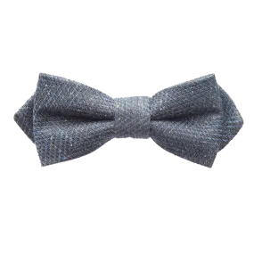 Navy Herringbone Bow Tie