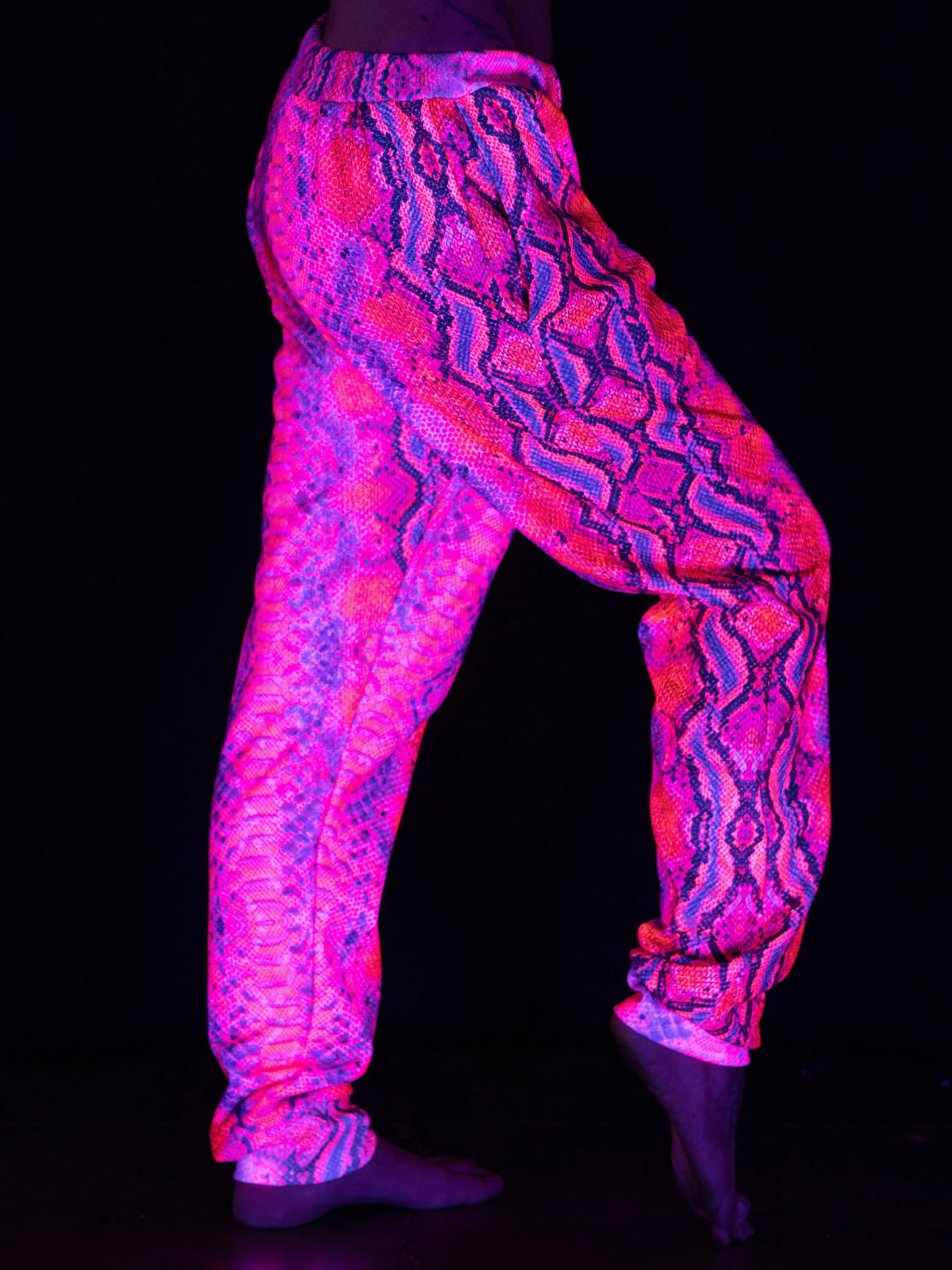 Neon Festival Snakeskin Unisex Joggers