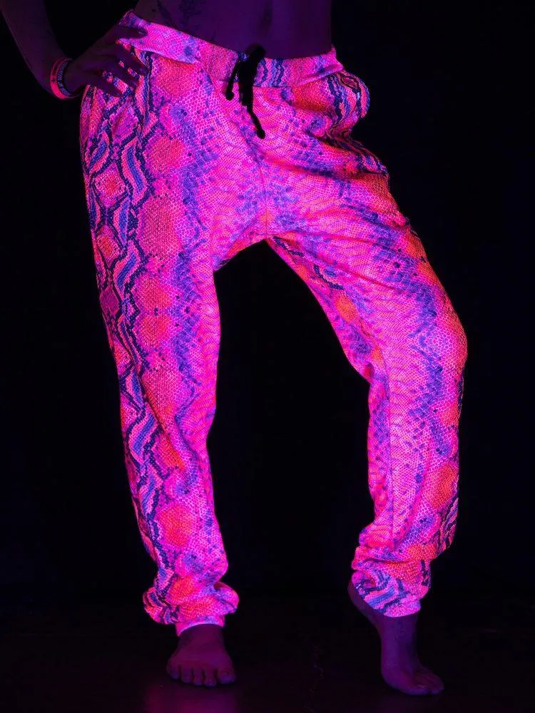 Neon Festival Snakeskin Unisex Joggers