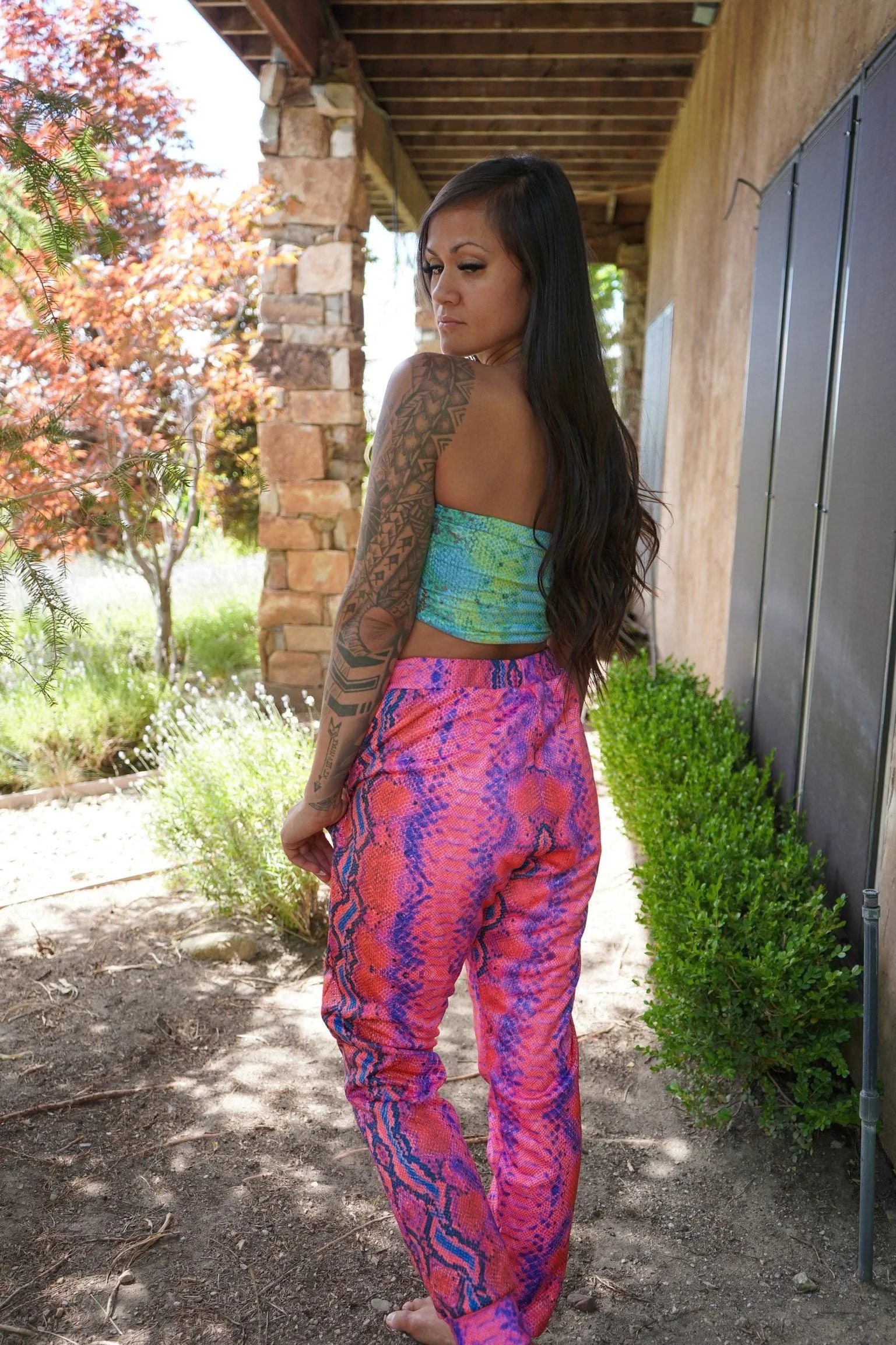 Neon Festival Snakeskin Unisex Joggers