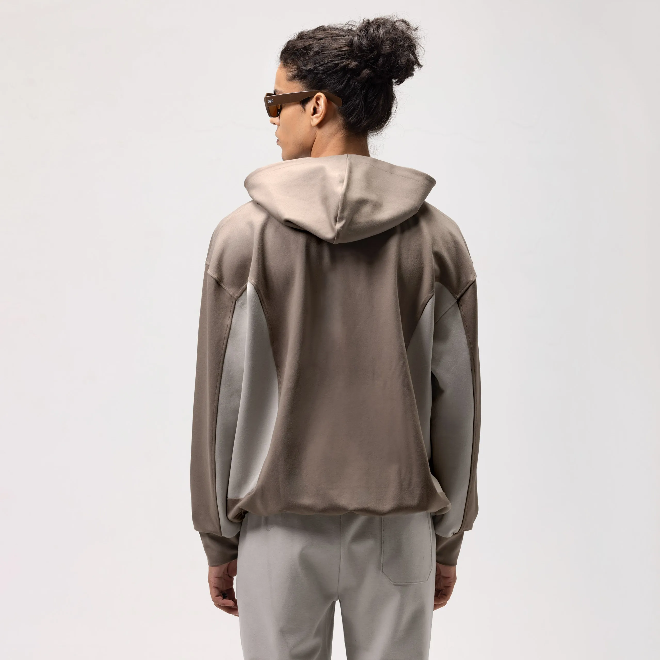 OBLIQUE COLOR BLOCK HOODIE