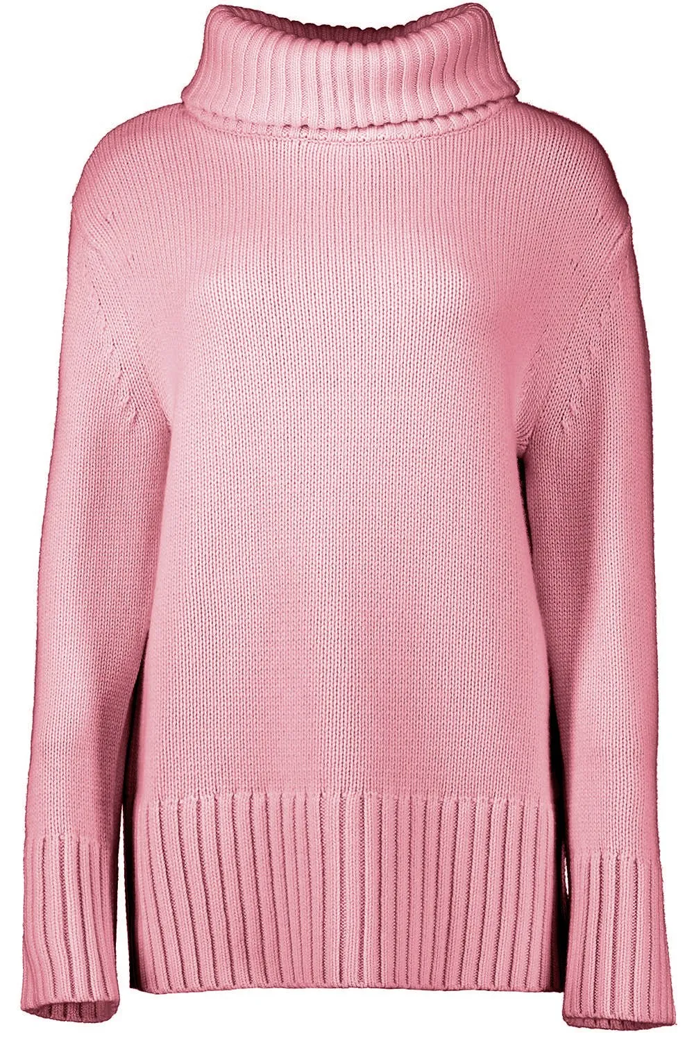 Oversized Turtleneck Pullover - Mauve