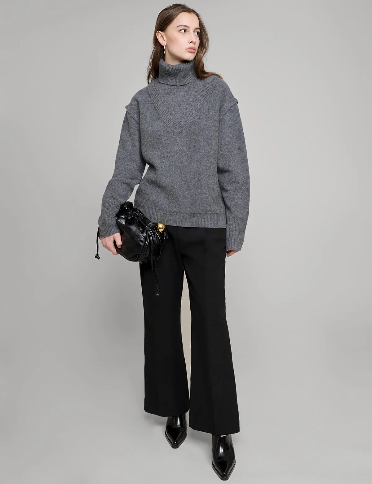 Oversized Wool Turtleneck Sweater