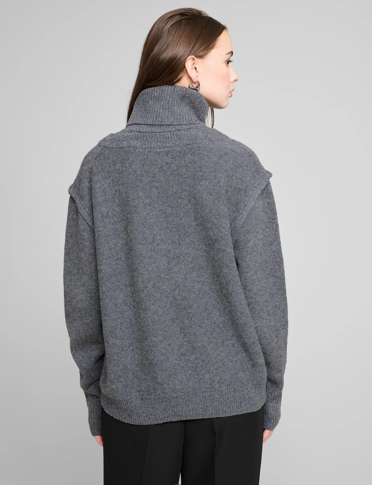 Oversized Wool Turtleneck Sweater