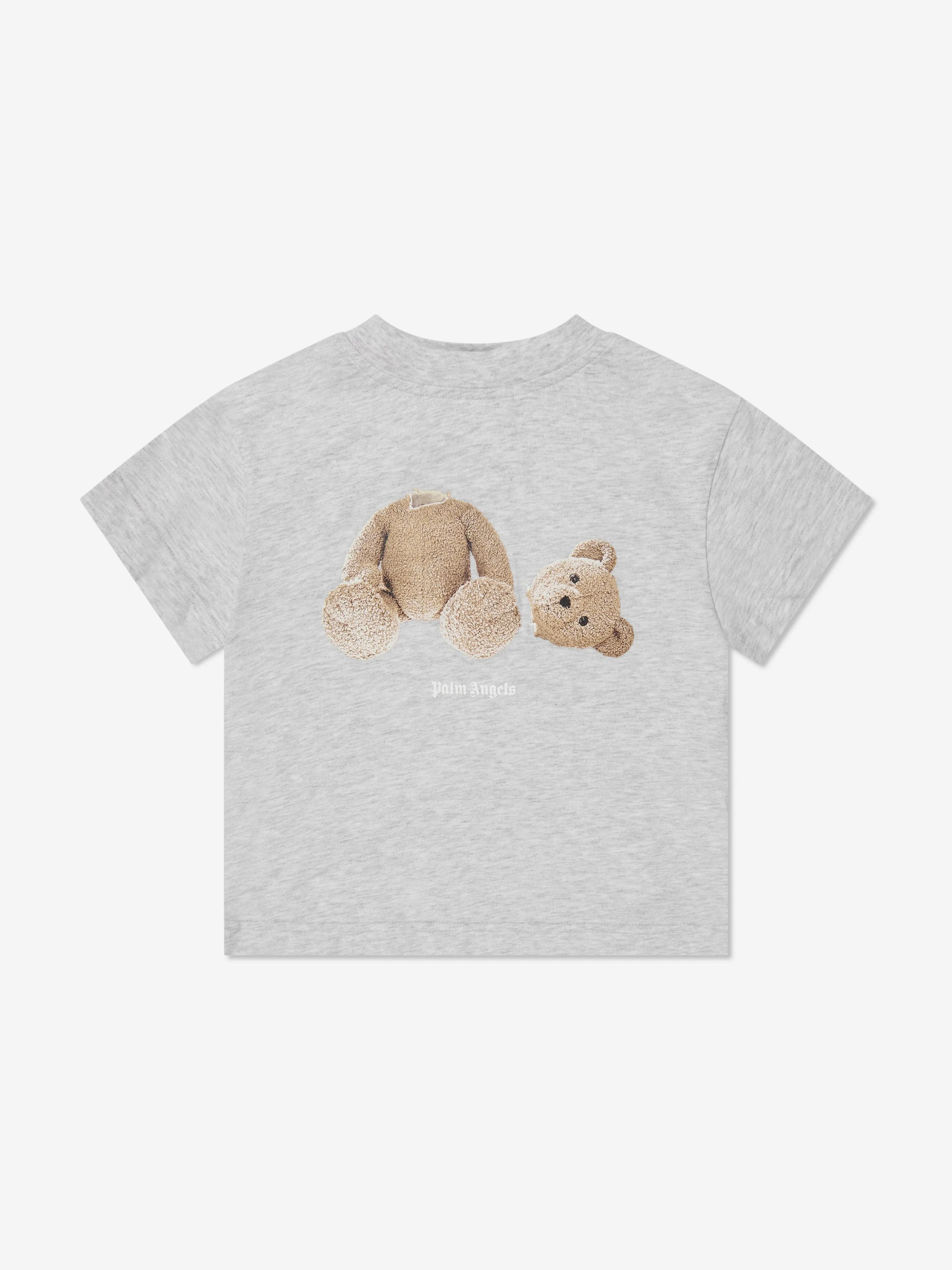 Palm Angels Boys Bear T-Shirt in Grey