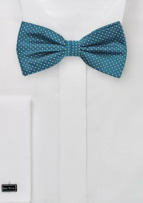 Peacock Pin Dot Bowtie