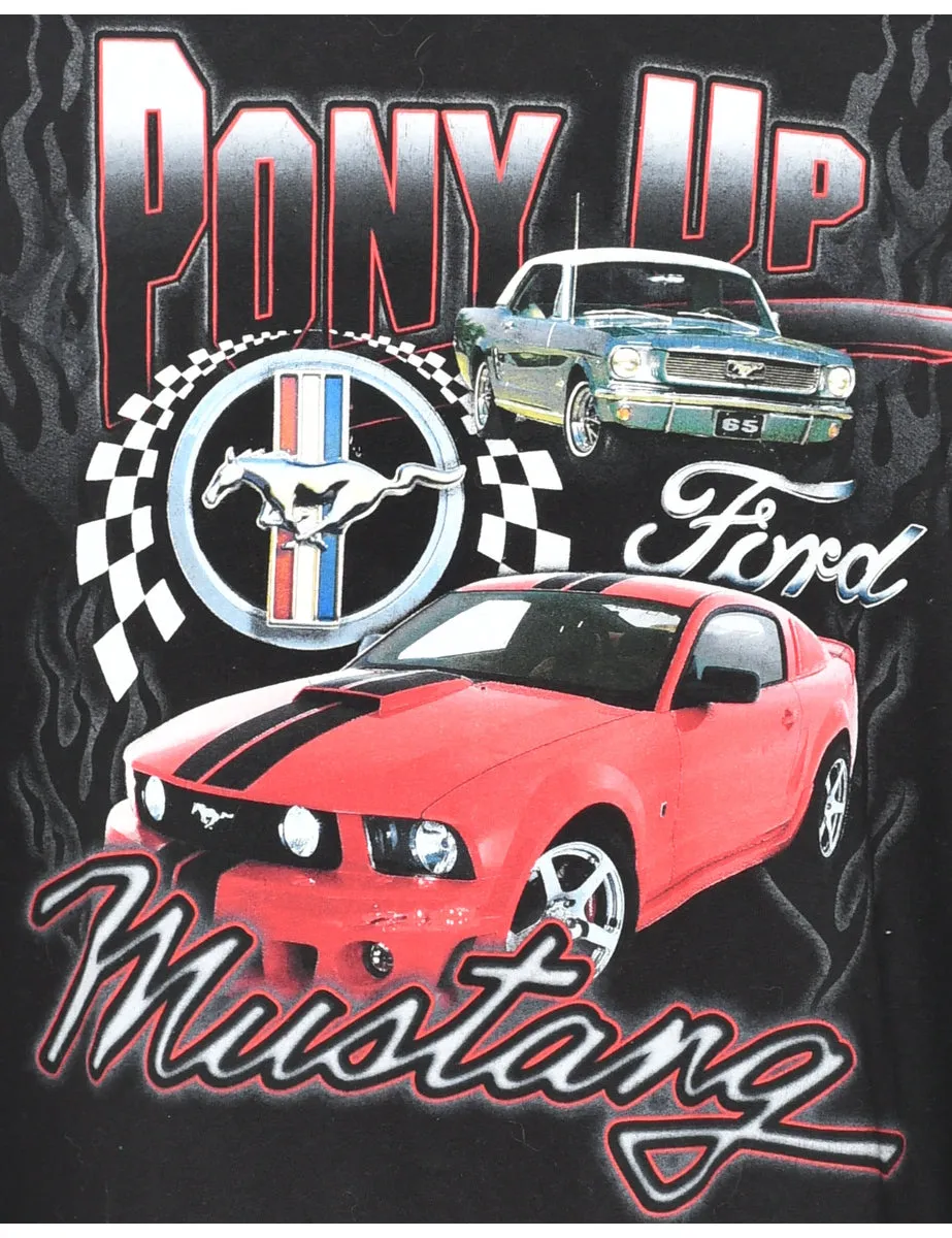 Pony Up Mustang Printed T-shirt - L