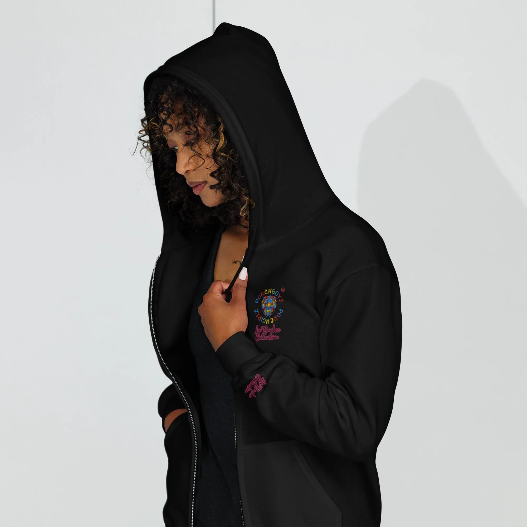 Porchgirlz "La'Baebee" Collection Embroidered Unisex heavy blend zip hoodie