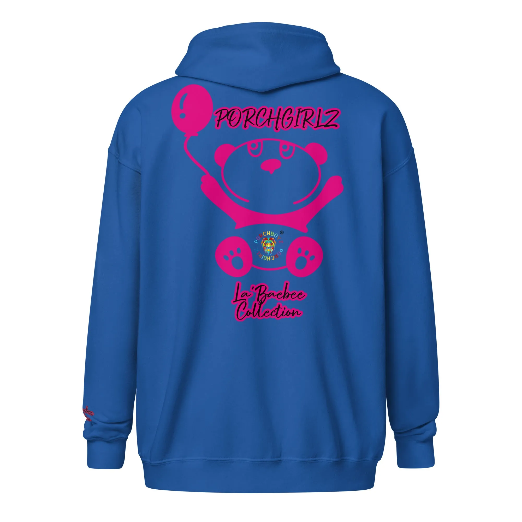 Porchgirlz "La'Baebee" Collection Embroidered Unisex heavy blend zip hoodie