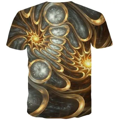 Psychedelic T-shirt Men Dizziness Tshirts Casual Flame Tshirts Cool Galaxy T shirts Funny Punk Rock Tshirts Novelty Short Sleeve