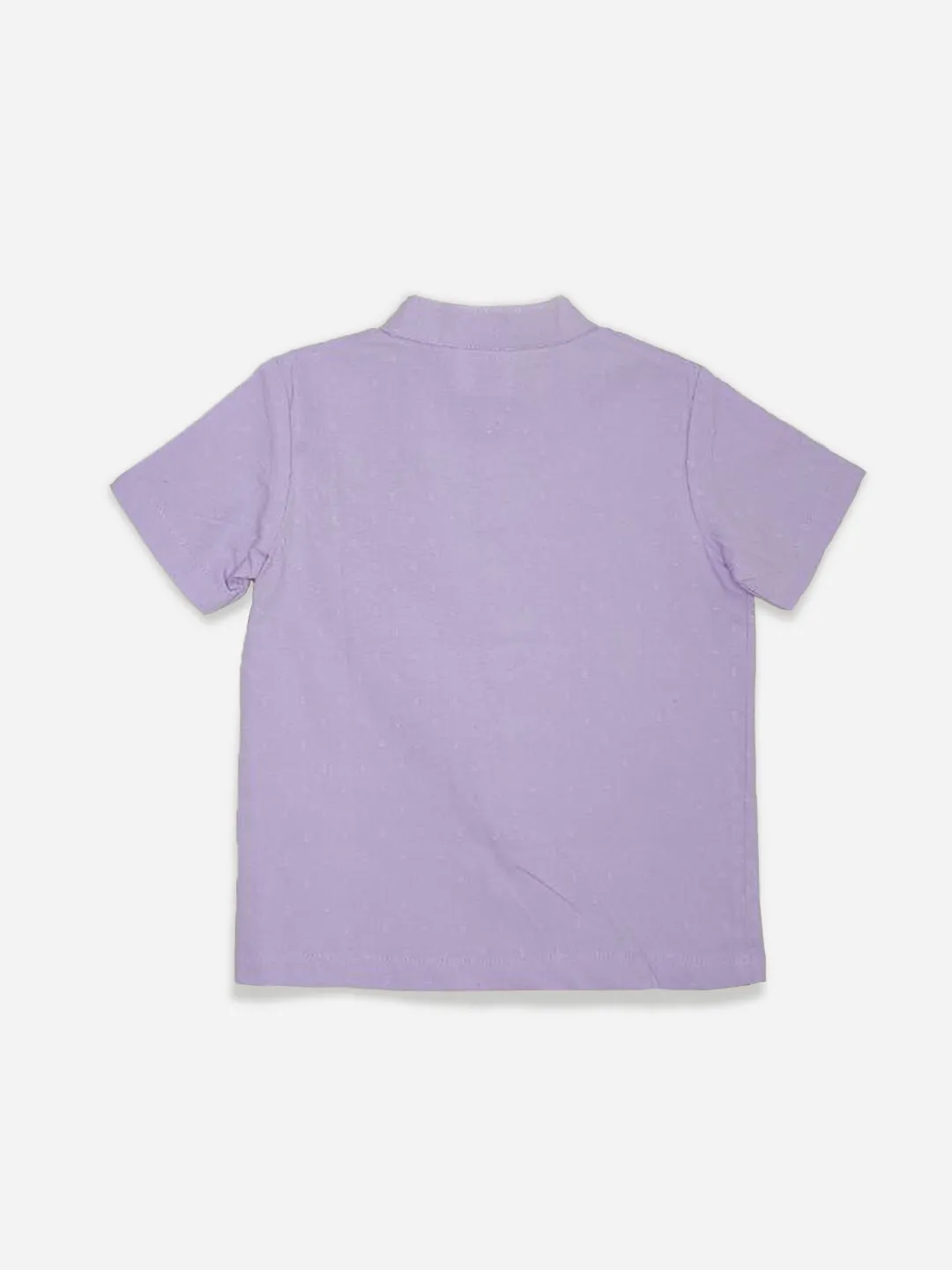 Purple Pocket Hearts - Organic Cotton Embroidered Shirts