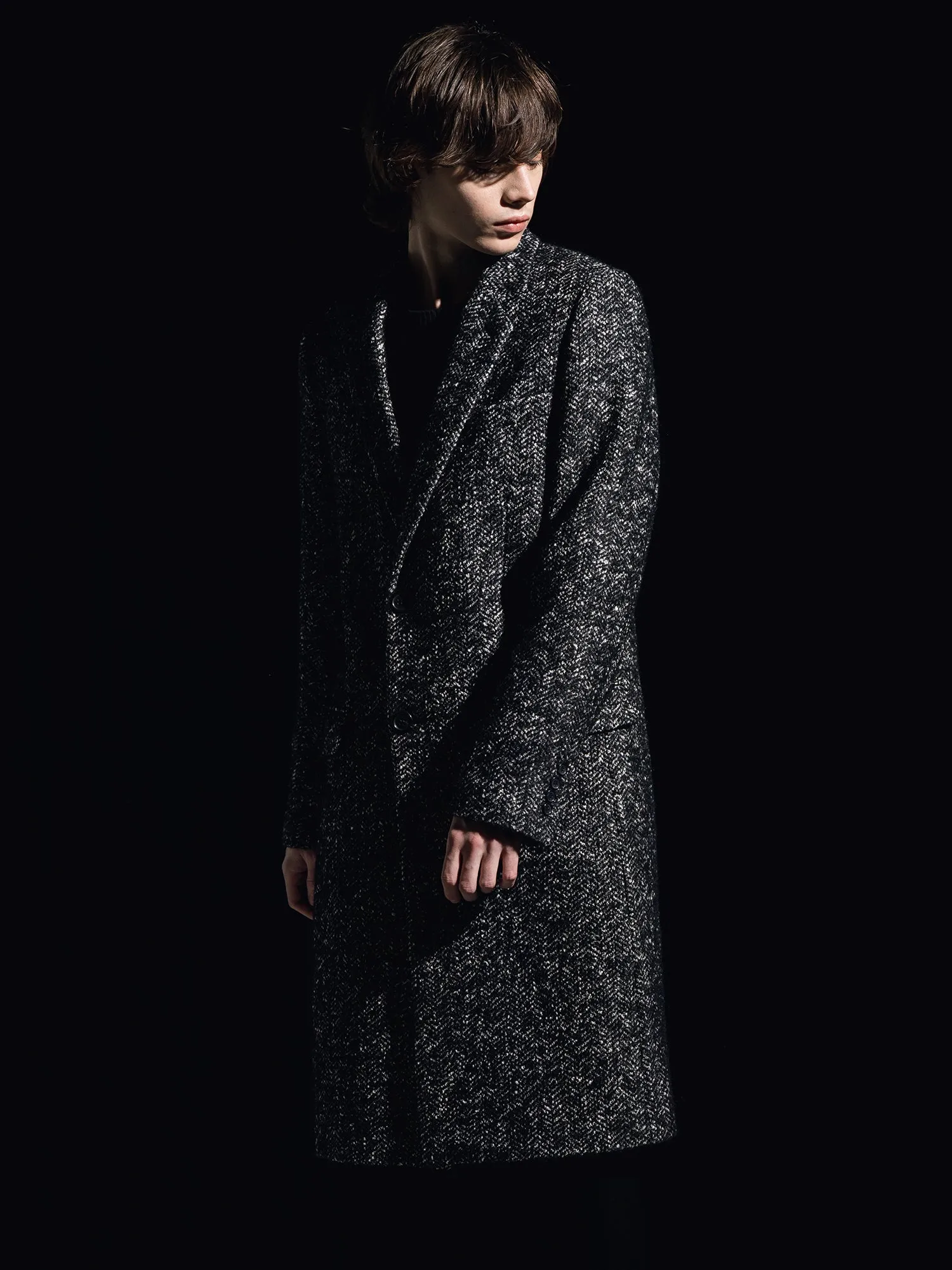 RAFANELLI TWEED CHESTERFIELD COAT [2024A/W]