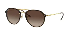 Ray-Ban Blaze Double Bridge Non-Polarized Sunglasses - Havana/Brown Gradient