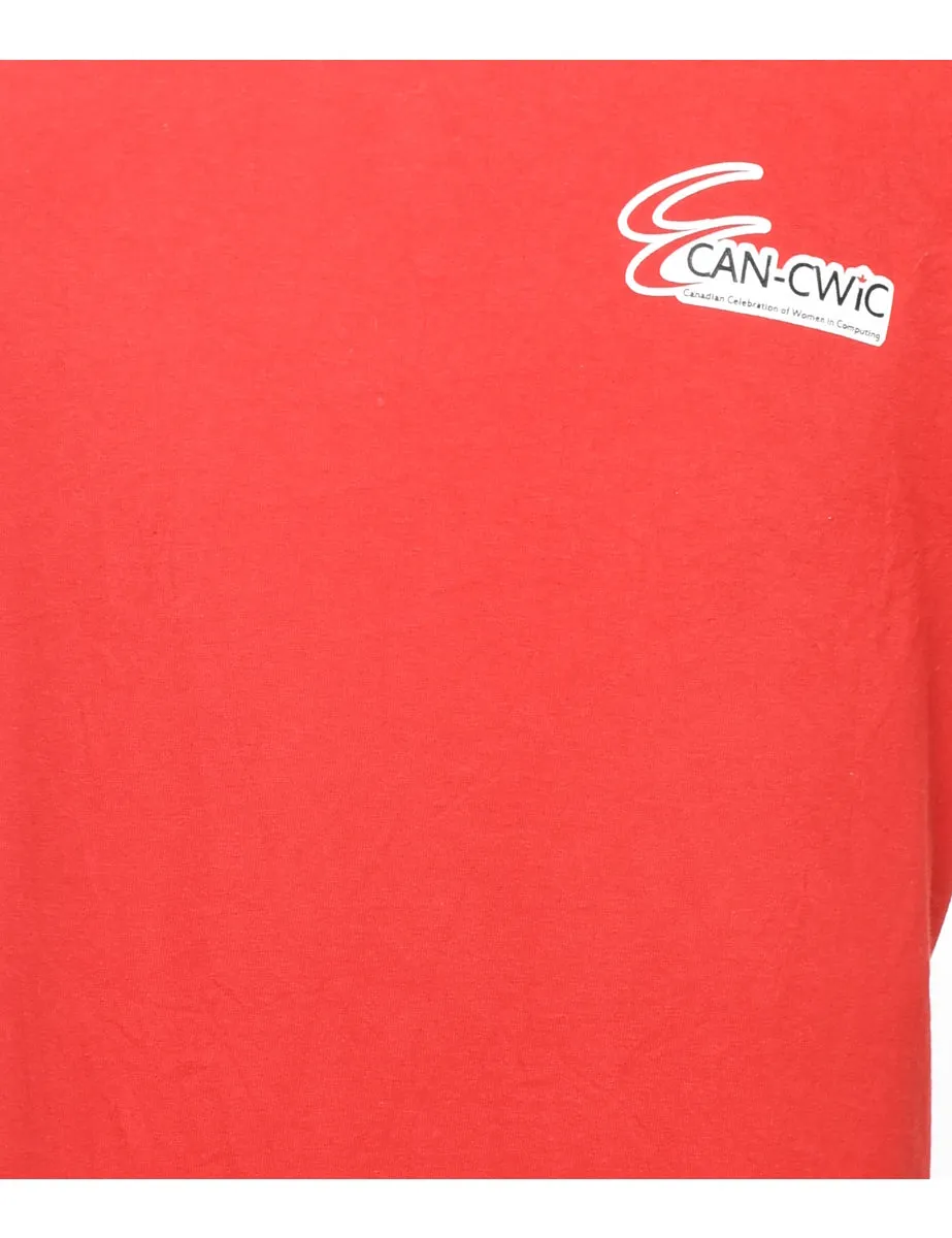 Red Printed T-shirt - M