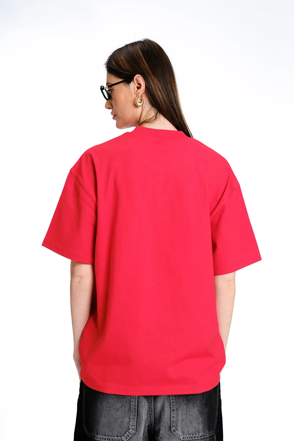 Red Sorry Not Today Oversized Tee