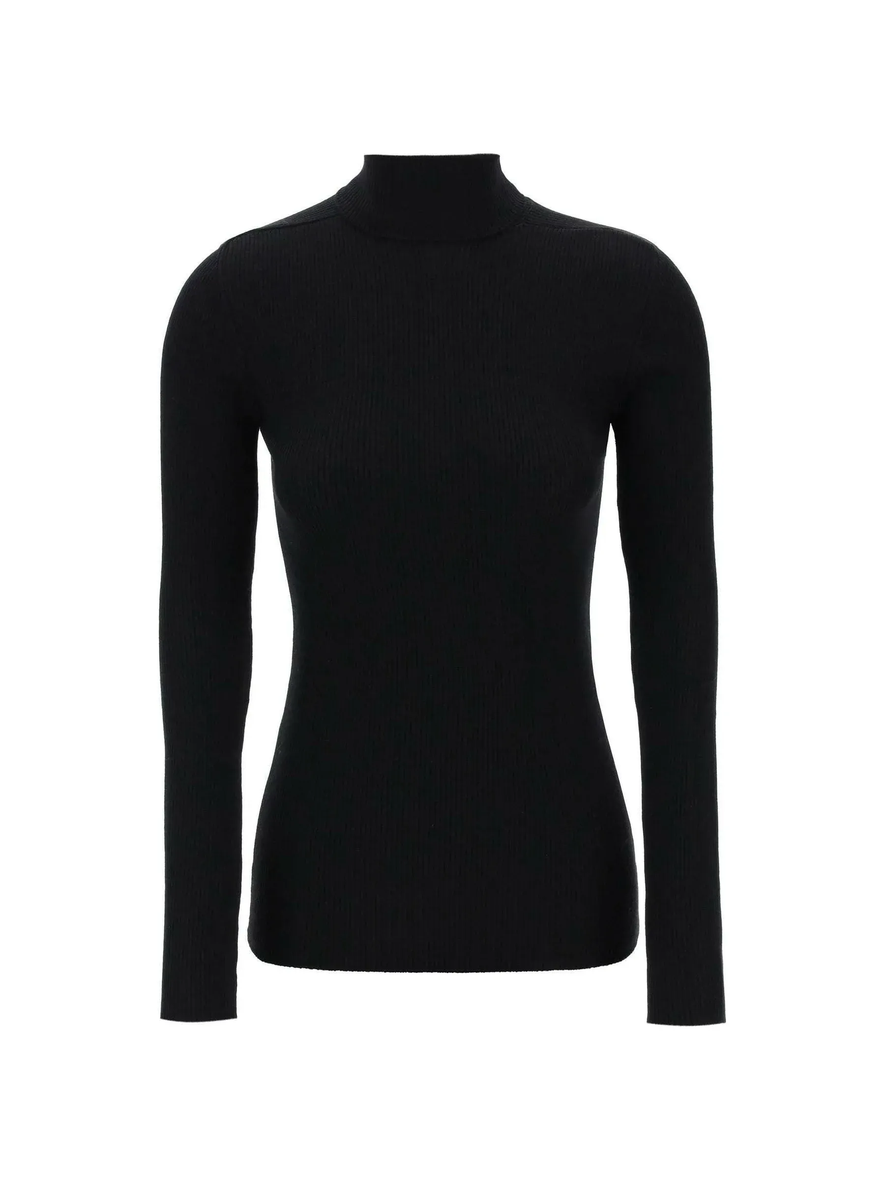 Ribbed Turtleneck Wool Sweater