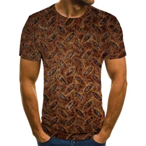 Rusty iron cover texture shirts special texture clothing art costume different men Cool