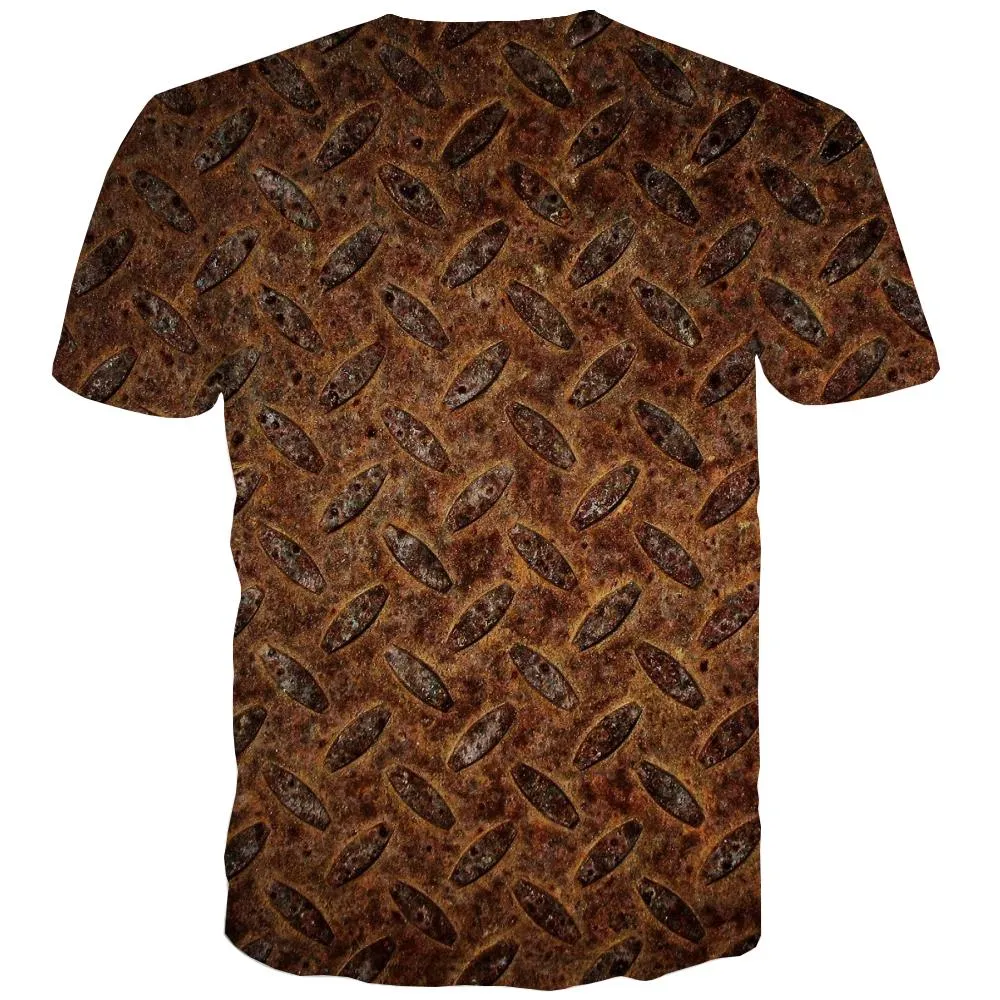 Rusty iron cover texture shirts special texture clothing art costume different men Cool