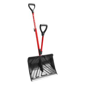 Snow Joe SJ-SHLV01-RED-RM Shovelution Strain-Reducing Snow Shovel | 18-Inch | Spring Assisted Handle (Red) (Certified Refurbished)