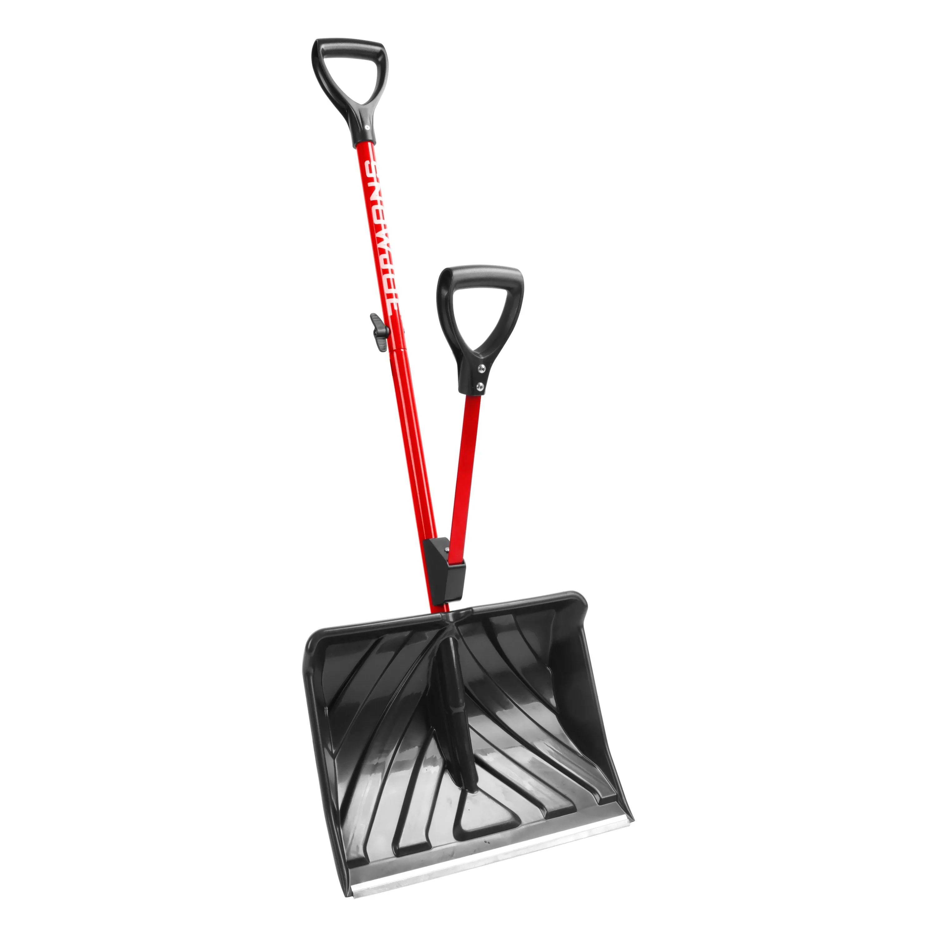 Snow Joe SJ-SHLV01-RED-RM Shovelution Strain-Reducing Snow Shovel | 18-Inch | Spring Assisted Handle (Red) (Certified Refurbished)