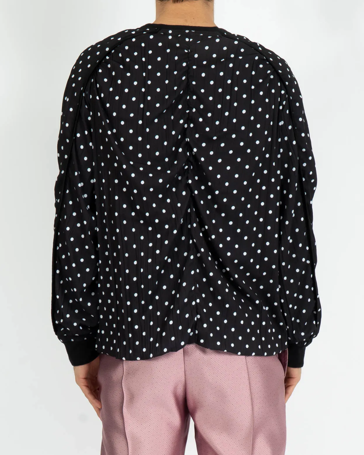 SS18 Black Dotted Silk Sweatshirt