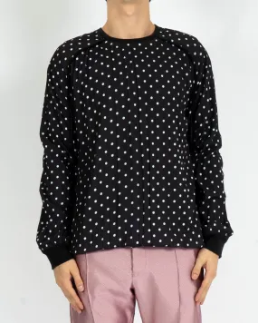 SS18 Black Dotted Silk Sweatshirt