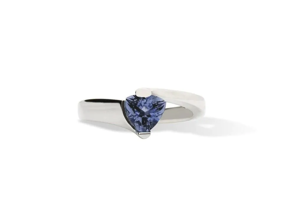 Sterling Silver Iolite Trillian Ring