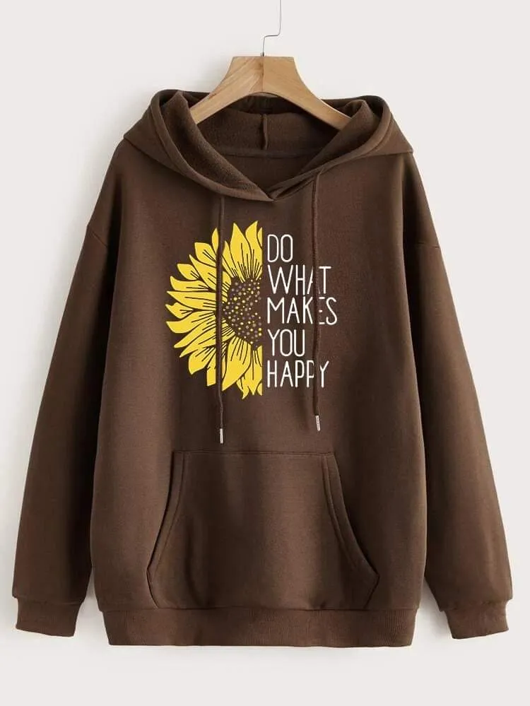 Sunflower Winter Warm Hoodies And Sweatshirts