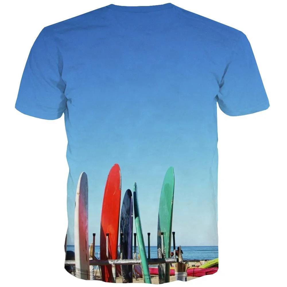 surf T shirts Men The sea T shirts Funny sport Tshirts Novelty Short Sleeve