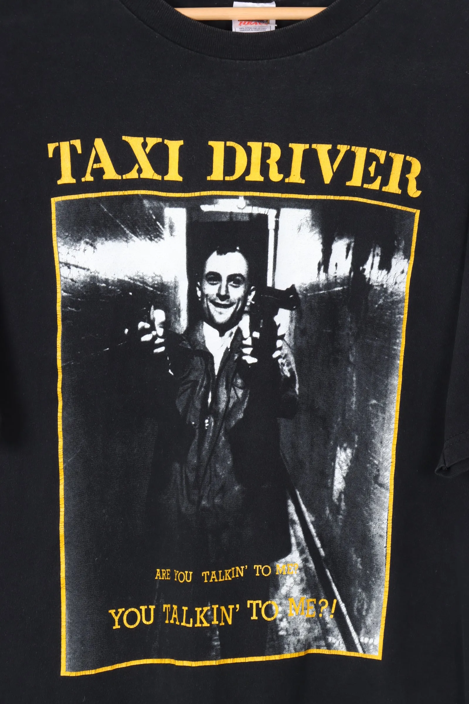 TAXI DRIVER Are you Talkin' to Me?! Yellow Graphic Tee (XL)