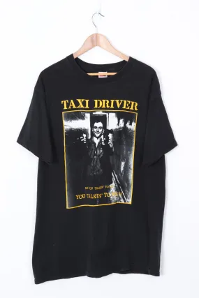 TAXI DRIVER Are you Talkin' to Me?! Yellow Graphic Tee (XL)