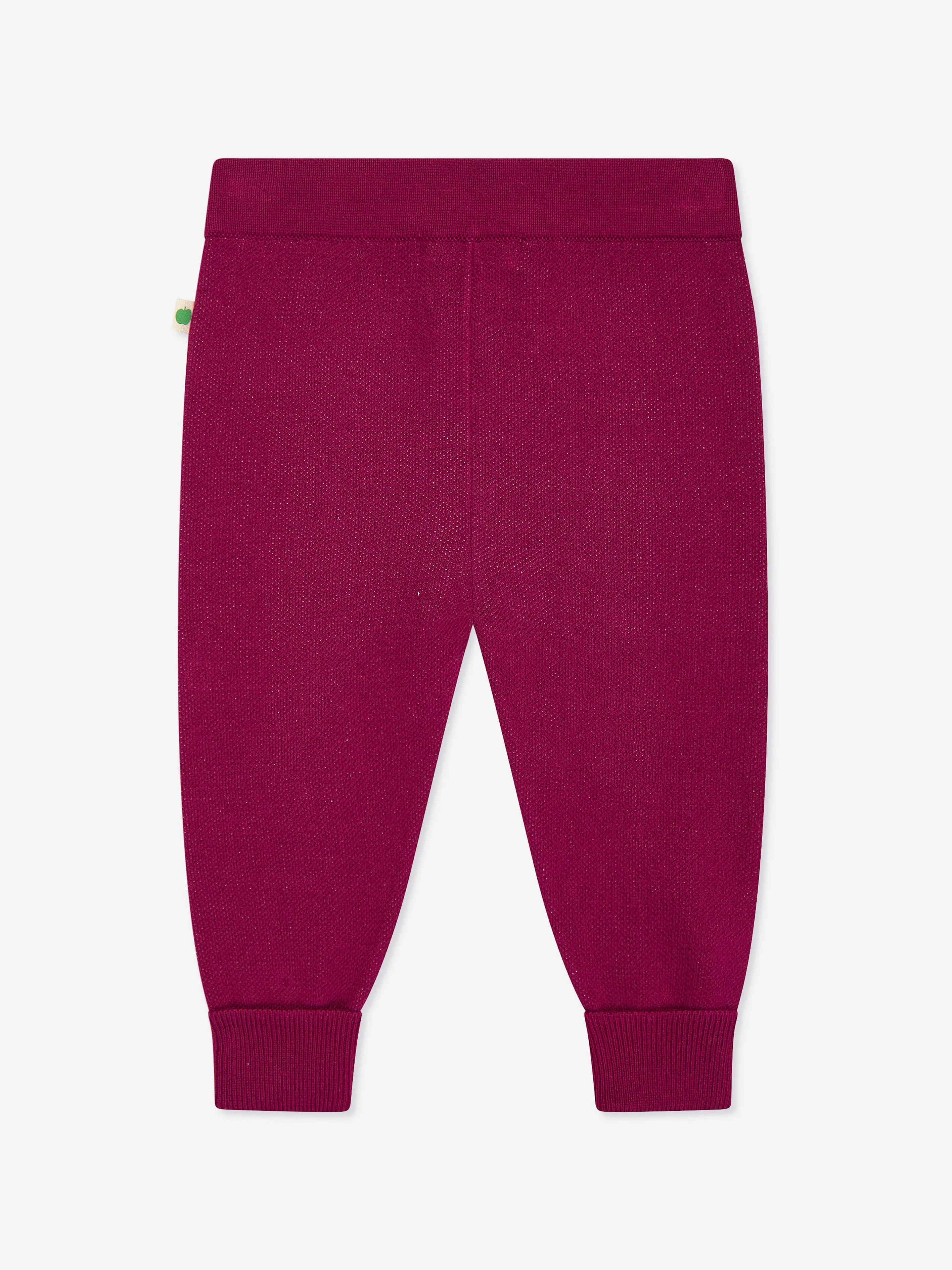 The Bonnie Mob Girls Fern Cabin Knit Joggers in Purple