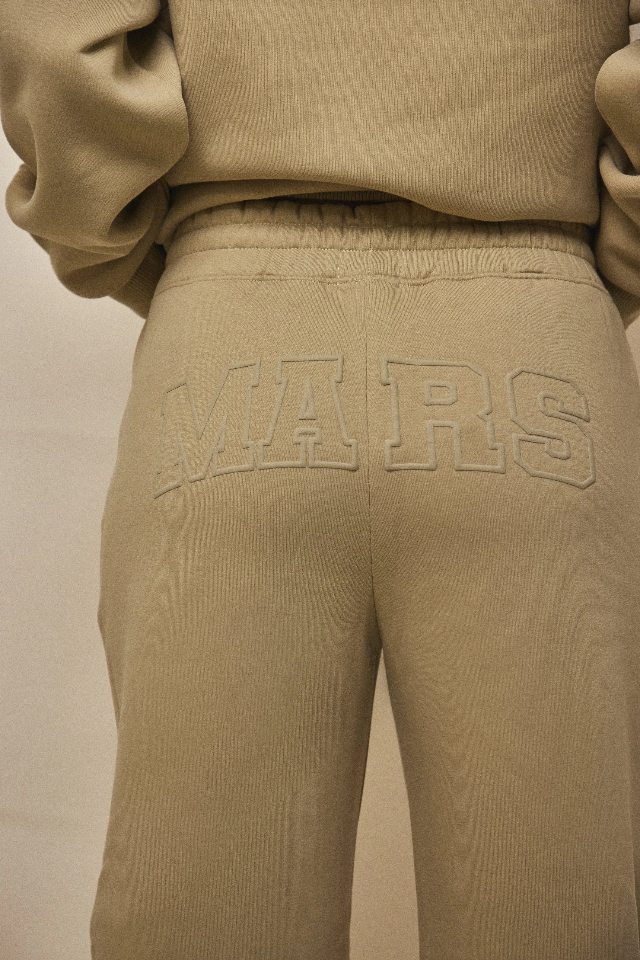 The Graphic Varsity Straight Leg Joggers - Stone