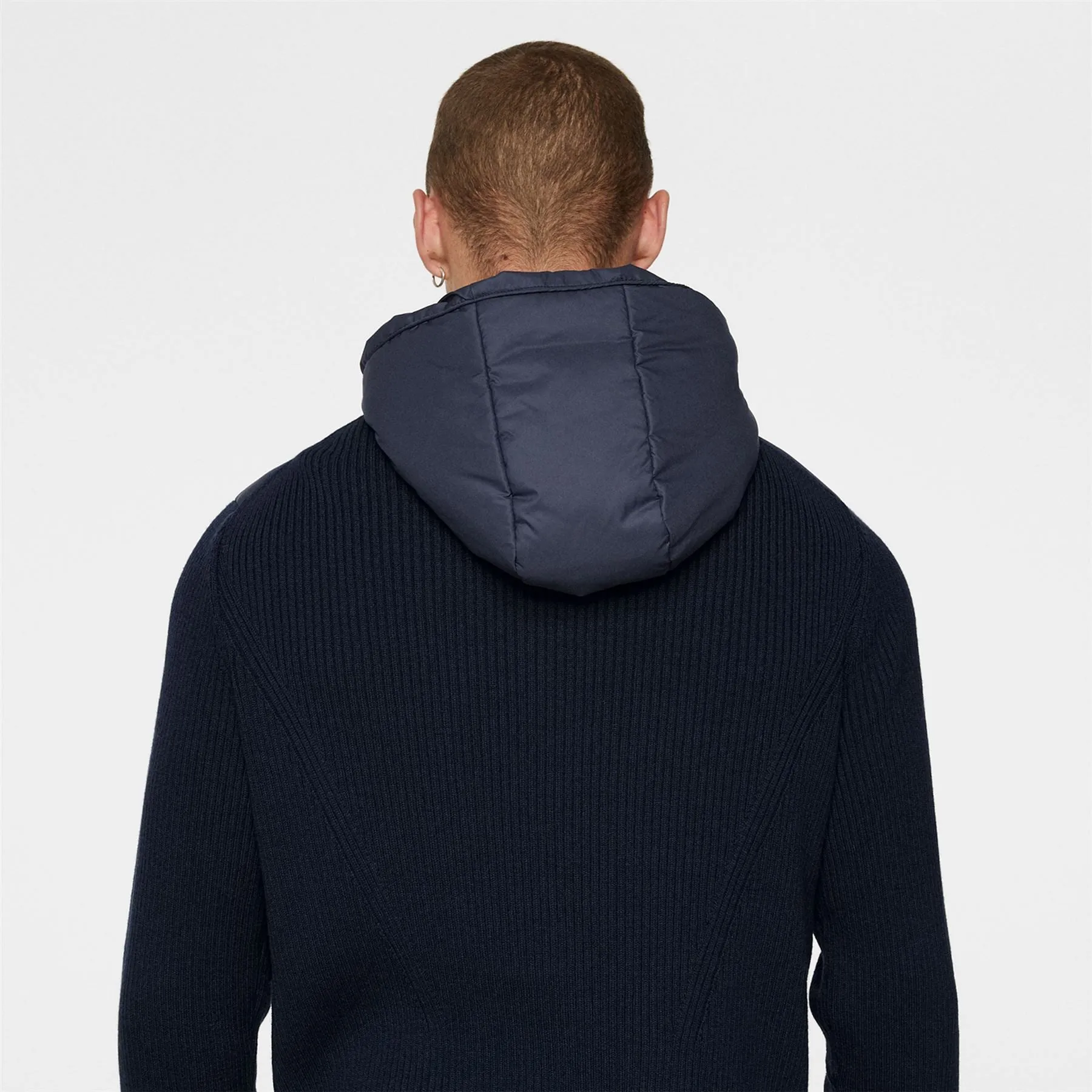 Thierry Hybrid Knit Hoodie JL Navy - AW24