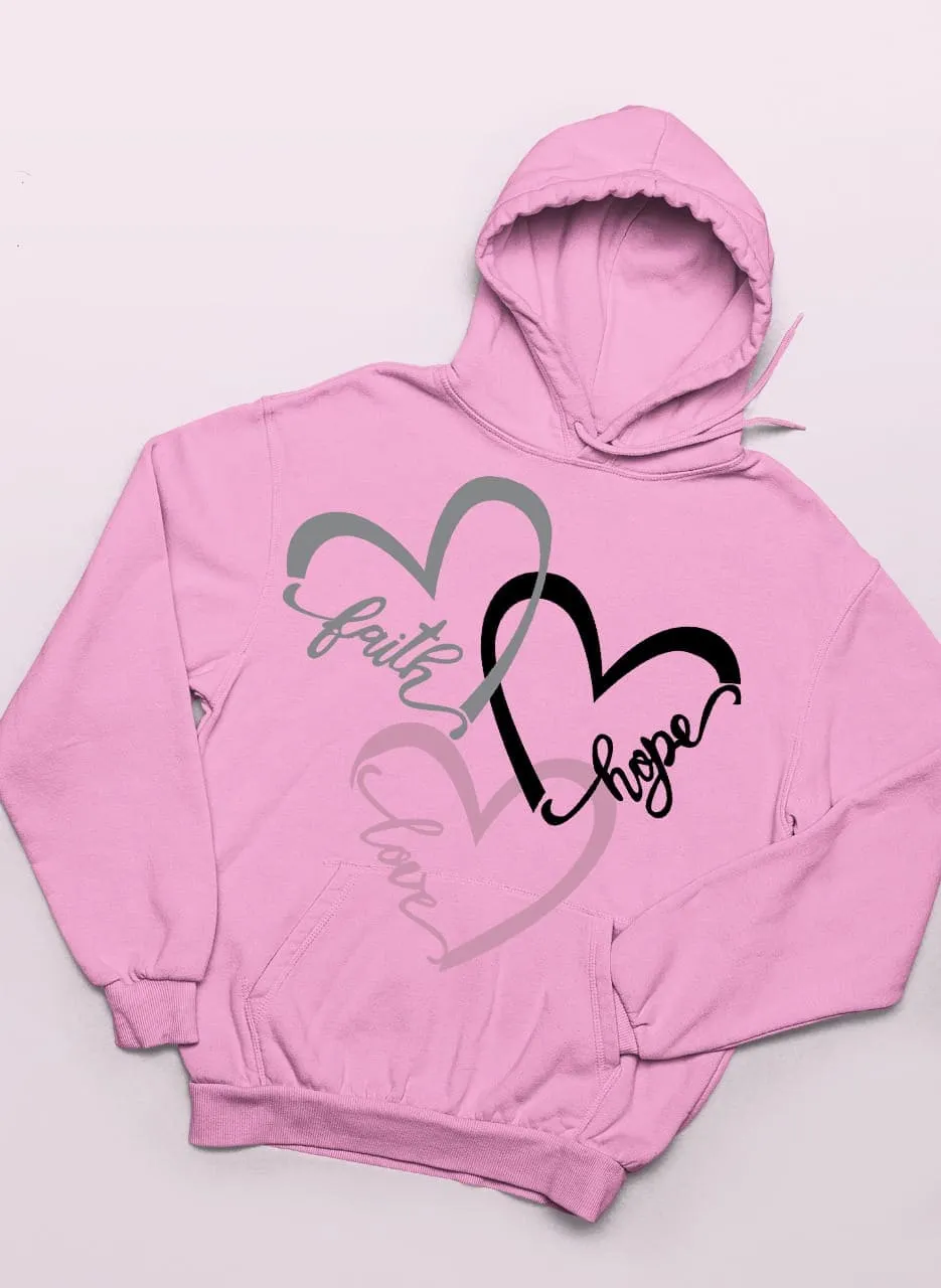 Three Hearts Winter Warm Hoodies And Sweatshirts