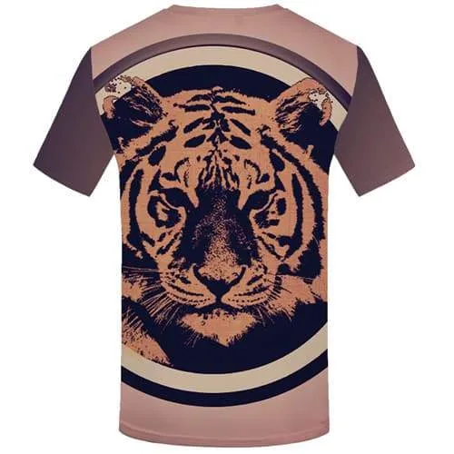 Tiger T-shirt Men Animal Tshirts Novelty Graffiti T-shirts Graphic Geometric Tshirt Anime Art Tshirts Cool Short Sleeve T shirts