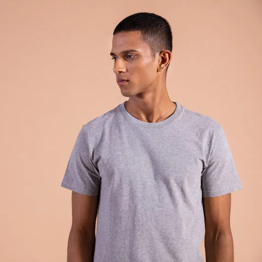 Timber Wolf Light Grey Round Neck T-shirt