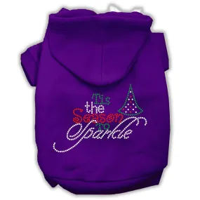 Tis The Season To Sparkle Rhinestone Dog Hoodie Purple Xxl (18)