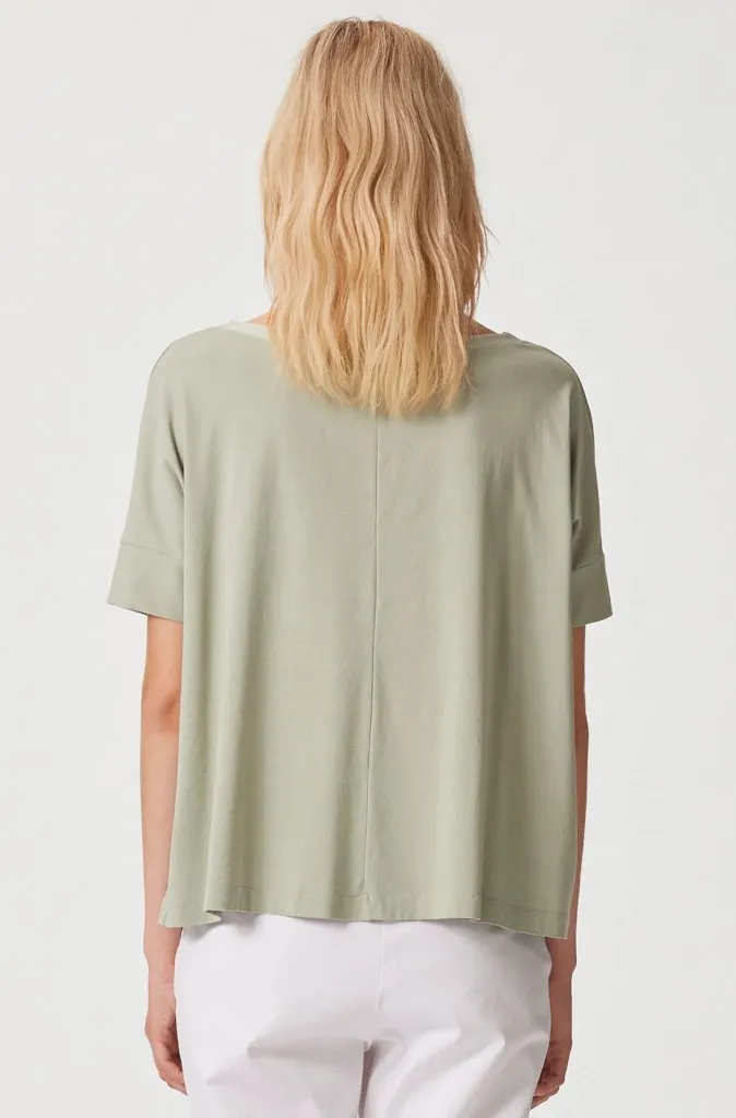 Transit Par Such Jersey Relaxed Tee in Green Water