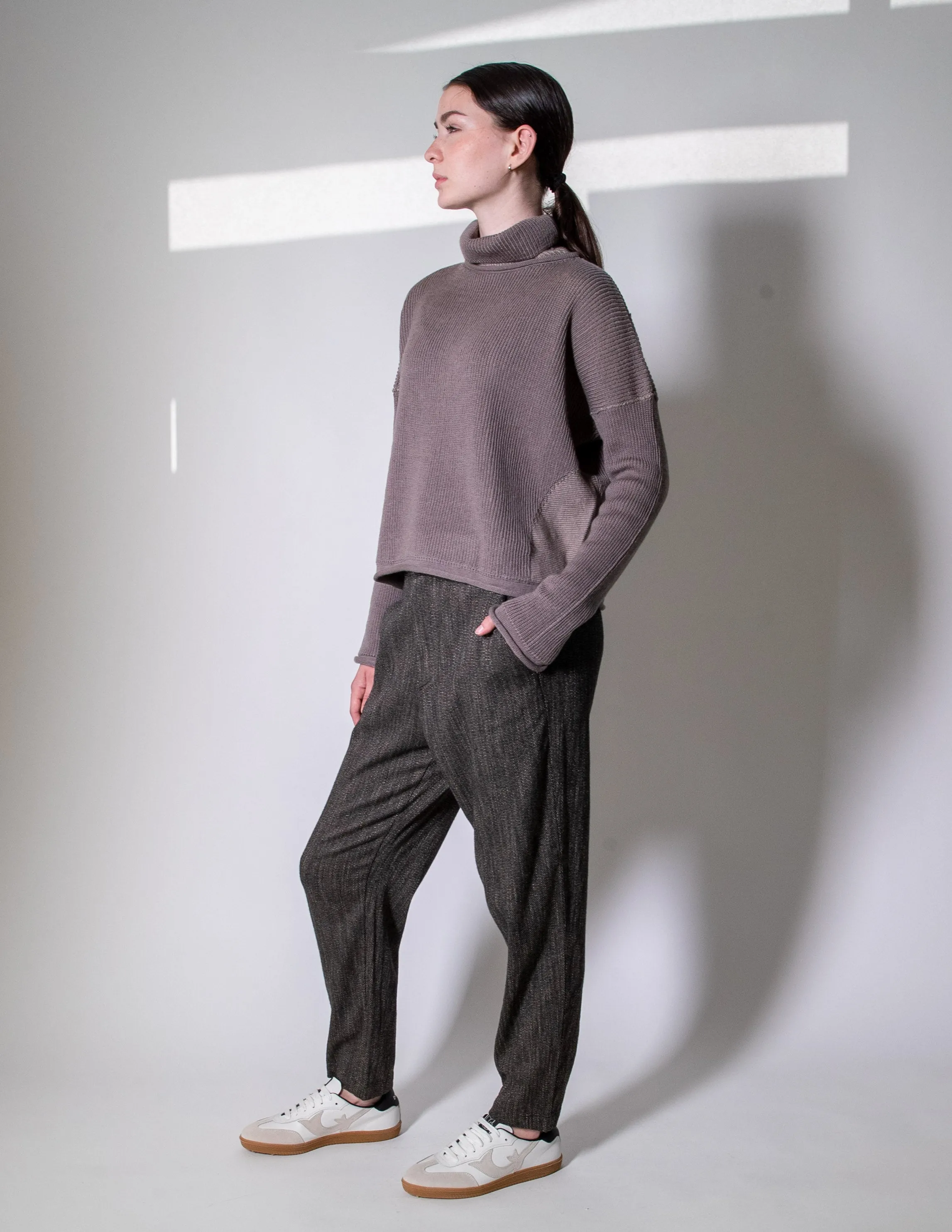 Transit Par Such Taupe Turtle neck knit