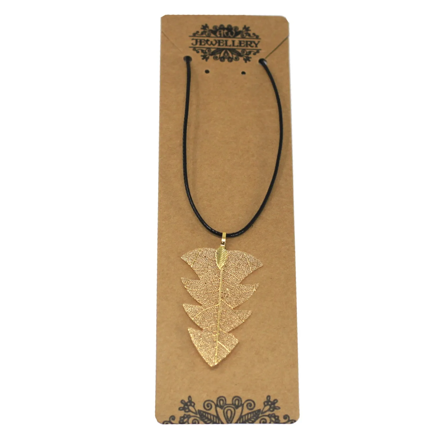 Tree Leaf Necklace - Gold