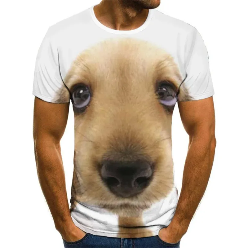 tshirt dog Puppy Cute animal Funny 3D t shirt Cool outfits men big Smart dogs