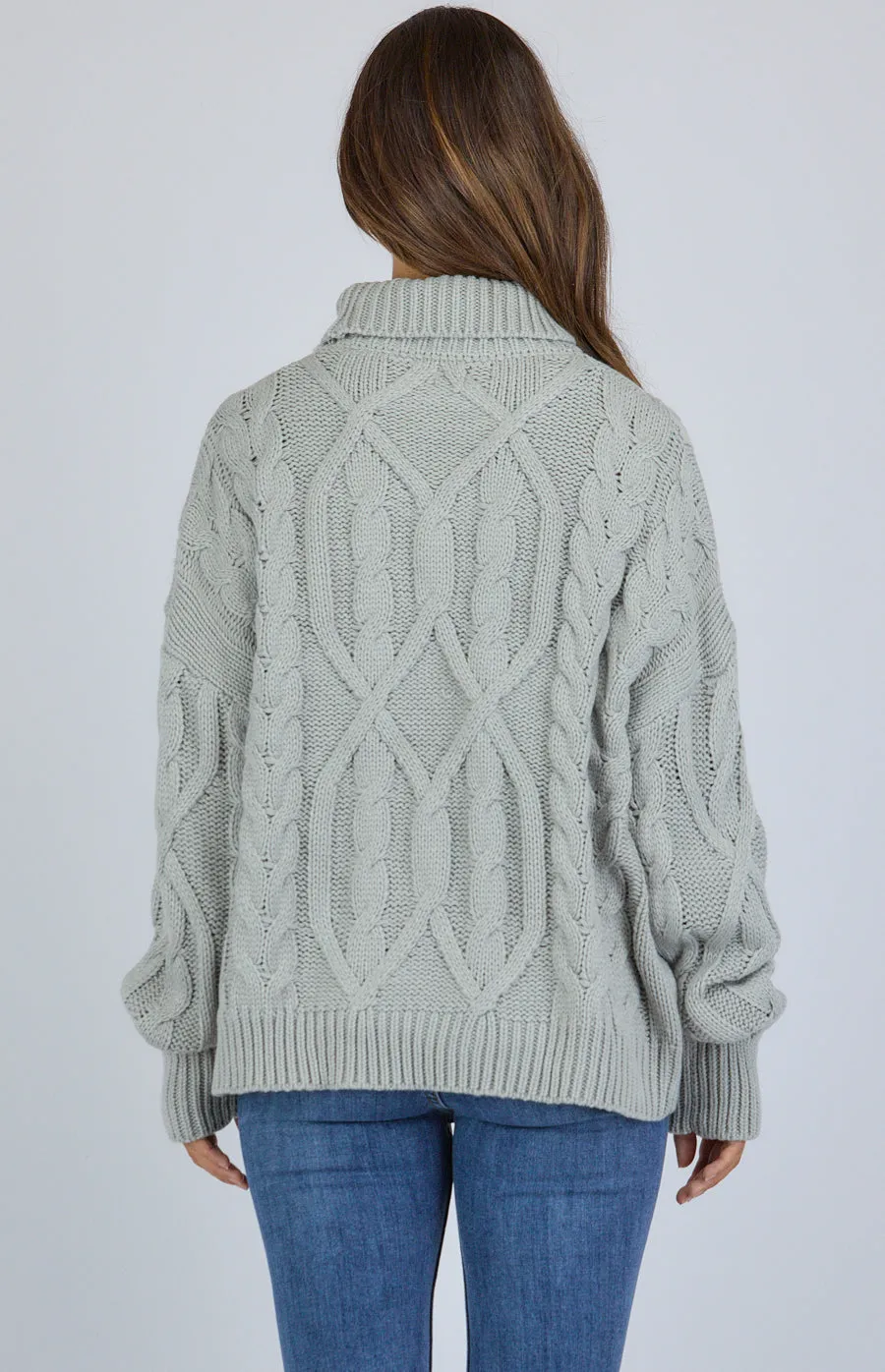 Turtleneck Cable Knit Sweater