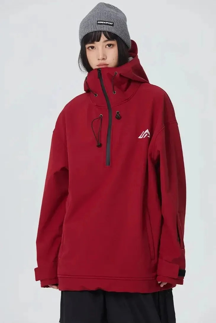 Unisex Snow Hoodie Water Resistant Hooded Ski Pullover