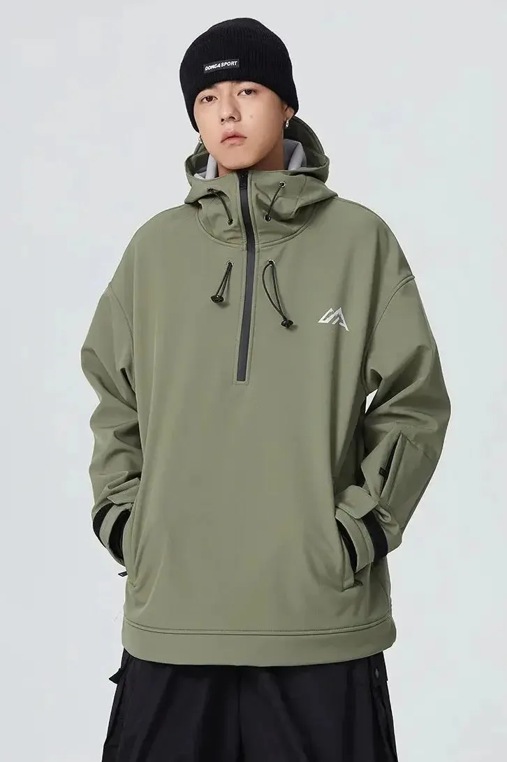 Unisex Snow Hoodie Water Resistant Hooded Ski Pullover