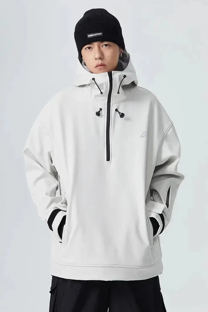 Unisex Snow Hoodie Water Resistant Hooded Ski Pullover