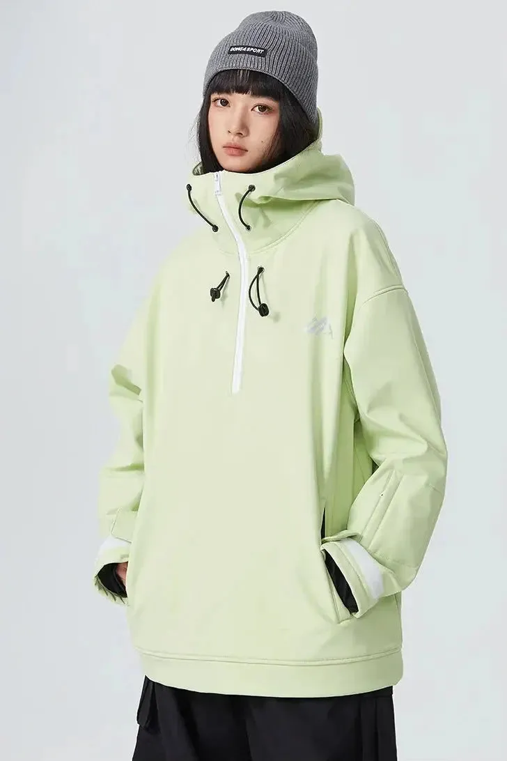 Unisex Snow Hoodie Water Resistant Hooded Ski Pullover