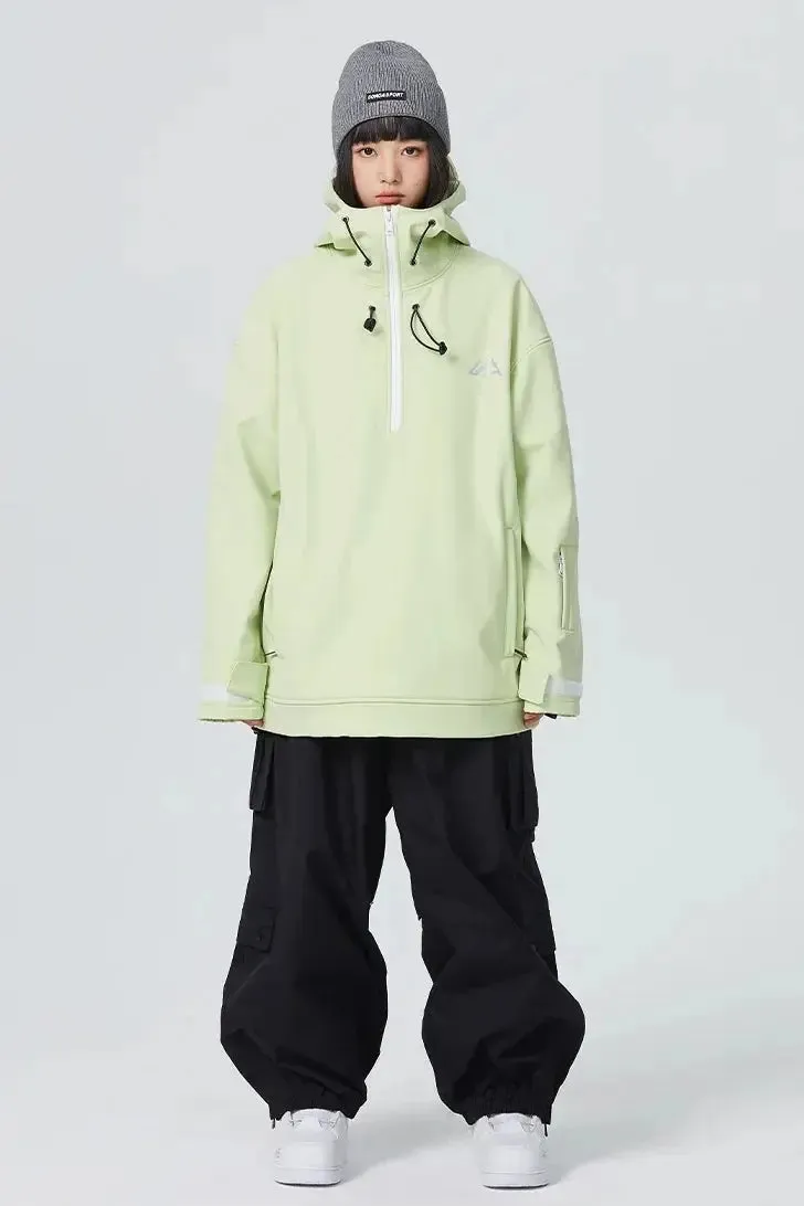 Unisex Snow Hoodie Water Resistant Hooded Ski Pullover